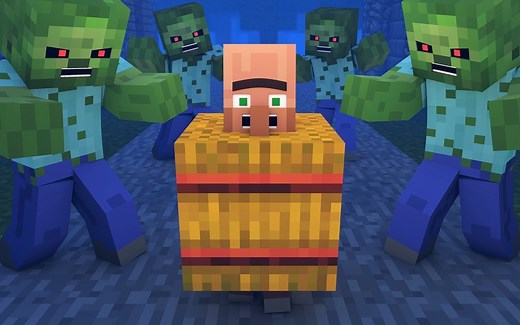 【MC动画】村民大战僵尸 【Alien Being】