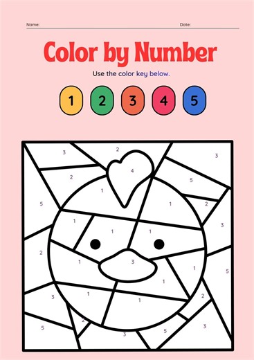 Animal Color by Number Worksheets | Toddler & Kindergarten (printable PDF) - Etsy Australia