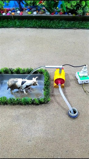 diy motor water pump science project Mini tractor making # 667