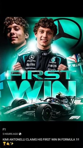 Kimi Antonelli Wins his First F1 Win and First Italian Driver Since 2006.