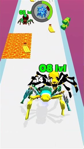 Insect Evolution Spider Run 🕷️ - Gameplay #17 #gameplay #shorts #spider