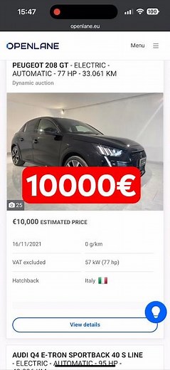 Peugeot 208 GT - Electric - Automatic - 77 hp - 33.061 km