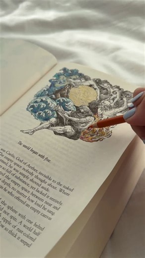 Kan on Instagram: "How nice of this book to include colouring pages 凉 #whenthemoonhatched #booktok #newbook #fantasybook #romantasy #bookworm #coloring"