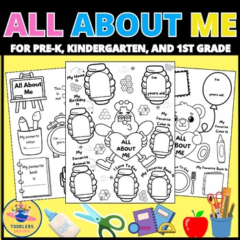 All About Me Back to School Activity Pack | Preschool & Kindergarten Worksheets