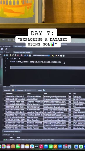 DAY 7 of learning to become a Data Analyst in 2026📊 #dataanalytics #dataanalyst #sql #career #SQLBeginner