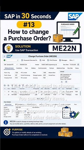 How to Change a Purchase Order?
