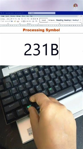 Processing symbol in msword | #windows #computer #keyboard #tricks | Mister Typing