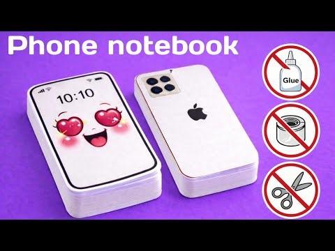 Mini notebook DIY-No glue ,no tape,no stapler/No glue paper craft/Origami/Easy no glue notebook