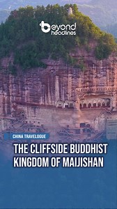 [China Travelogue] The Cliffside Buddhist Kingdom of Maijishan Perched high on the cliffs of Gansu, the Maijishan Grottoes have stood for over 1,600 years. Over 200 caves shelter thousands of clay and stone figures, alongside vibrant murals that have quietly endured the centuries – each one offering a glimpse into China’s spiritual and artistic heritage. #BeyondHeadlinesHK #DiscoverChina #ExploreChina #ChinaVibes #ChinaTourism #UNESCOWorldHeritage #AncientChina #Grottoes | Beyond Headlines