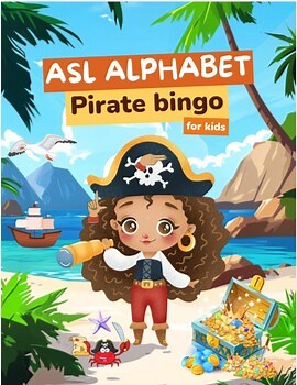 free American Sign Language summer Pirate Game Certificate | ASL Alphabet Bingo