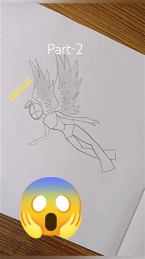 How to draw an Angel (stick man) Tutorial #drawing #tutorial#howtodraw#sketch#art