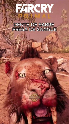 DENTE DE SABRE PRESA DE SANGUE 😱 O PREDADOR MAIS BRUTAL DO FAR CRY PRIMAL#farcryprimal #dentedesabre