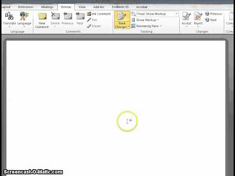 How to turn track changes on and off in Word