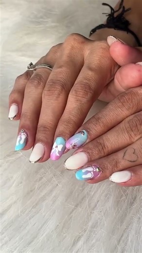 Baby shower nail design | cute nail art for Mom’s to be #shorts #babyshower #nails #salon