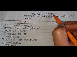 NFRS - Statement of profit & loss and financial position || Class 12 || Format and important items