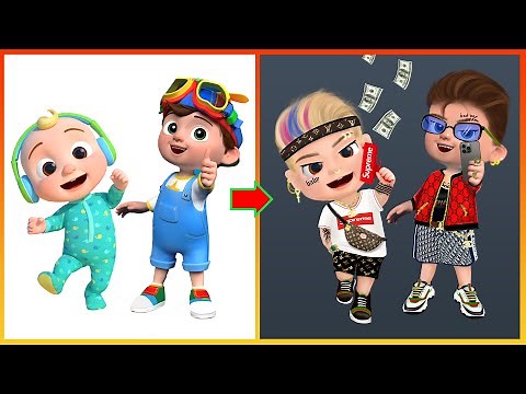 Cocomelon Characters Transformation Into Bad Boy - Yes Yes Bath Song + More Popular Nursery Rhymes