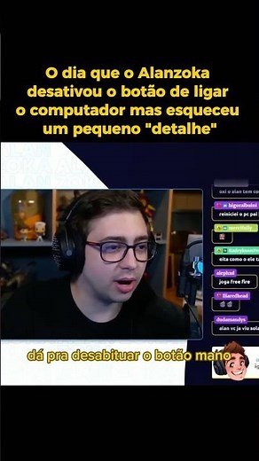 Como ele vai ligar o computador agora? #alanzoka #shorts