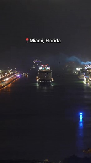 Sunday arrival parade 🚢🚢 #cruise #cruiseship #cruiselife #timelapse #miami | The Cruise Spotter