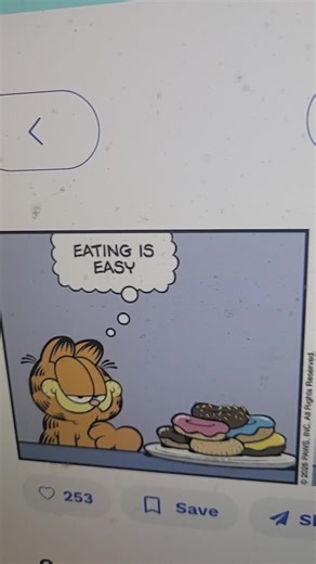 #garfield #comictok #reading #cartooncat #donuts | Garfield Cat