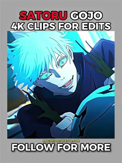 Satoru Gojo Twixtor 4K | Clips For Edits | Jujutsu Kaisen