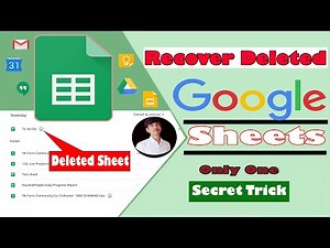How To Recover a Deleted Google Sheet | Recover Deleted Google Spreadsheet |google sheets trash