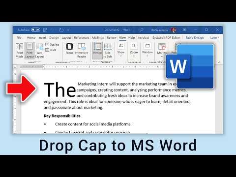 How to Add Drop Cap to Word Document