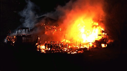 Home destroyed by fire in Medina County