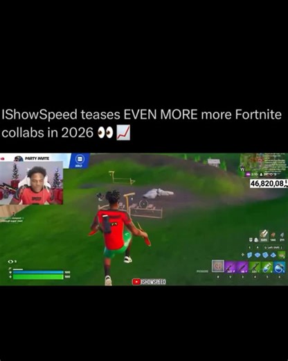 Controller on Instagram: "IShowSpeed teases more Fortnite collabs are coming in 2026‼️👀 Y’all hyped⁉️"