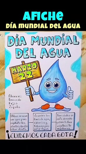 Afiche Creativo para el Día Mundial del Agua