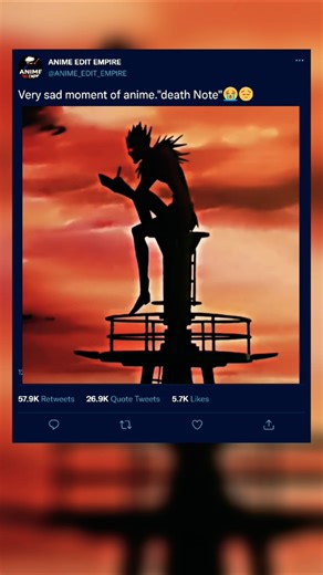 #viralshorts "DEATH NOTE" Very sad 😭 moment .