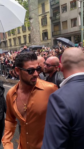 Michele Morrone at Dolce&Gabbana Fashion Show in Milan