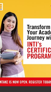 90K views | INTI’s Certificate programmes provide an alternative...