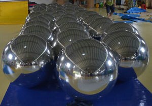 [Hot Item] 2024 Silver Inflatable Mirror Balloon Shiny Inflatable Mirror Ball