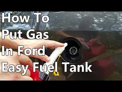 How To Put Gas In Ford Easy Fuel Tank - F150, Focus, Escape, Fusion, Etc.