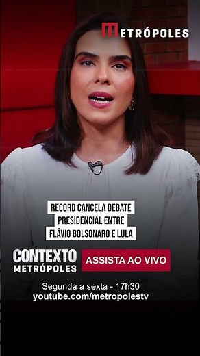 Record cancela debate presidencial entre Flávio Bolsonaro e Lula