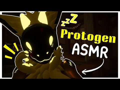 [Furry ASMR] Protogen gets YOU some tingles for sleep :3 [Sleep-aid] [Soft-spoken] [Visual triggers]