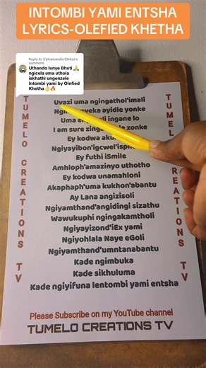 Intombi Yami Entsha - Olefied Khetha Lyrics