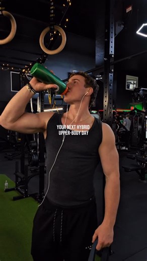 Gordy Adams | Fitness Coach on Instagram: "Hybrid upper-body day for strength/athleticism/aesthetics Workout: Warm up: 2x10 banded pull-a-parts / 2x10 ring pull ups Block A: 3x8 seated db floor press Block B: 3x10 bb row / 3x12 incline smith machine press Block C: 3x250m rower / 3x15 cable fly / 3x15 cable pull overs Block D: 3x400m run / 3x10 woodchops / 3x10 hanging leg raise #personaltrainer #hybrid #workout #fitness #reels"