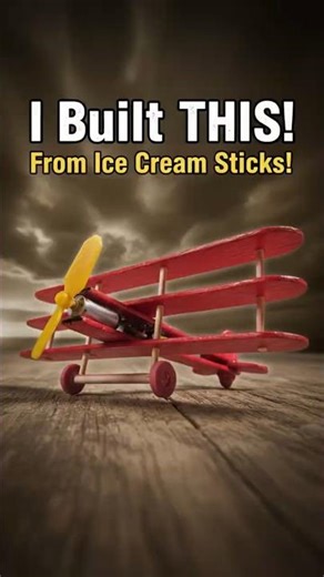 WWI Fighter Flies! (Built from Ice Cream Sticks)
