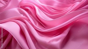 Soft, flowing pink fabric with smooth, wavy patterns. The texture evokes a sense of delicacy and elegance, with the gentle curves and pastel color creating a visually soothing effect.