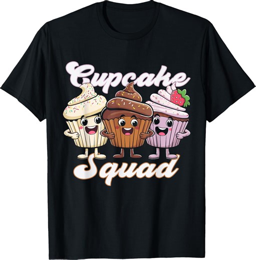 Amazon.com: Camisa Cupcake Squad | Comida para hornear cupcakes | Camiseta de cupcakes, Negro -, Pequeña : Ropa, Zapatos y Joyería