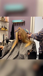 75K views · 1.3K reactions | Getting her first real salon haircut! #hairstyles #surprisereveal #throwback | The Murrays | Facebook