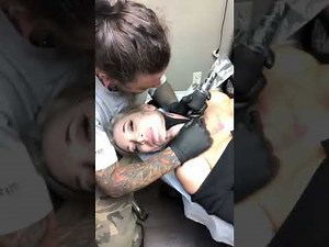 GIRL NECK FREEHAND TATTOO - Freehand Throat tattoo for Females -Freehand Neck Tattoo