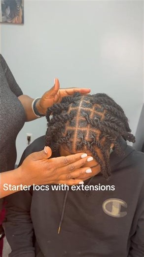 Starter locs installation. #shorts #viral #fyp #starterdreads #locstutorial