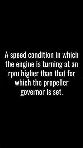 OVERSPEED CONDITION