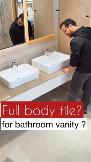 S u f y : Jadestone Architects on Instagram: "Planning a bathroom renovation or upgrading your bathroom vanity area? Here are 7 reasons why full body tiles are one of the best choices for bathrooms, especially around pipes and plumbing zones: 1) Uniform colour through the tile thickness, so pipe cut-outs and edge finishes remain visually clean 2) High durability, making them ideal for daily bathroom use 3) Scratch and wear resistance, perfect for long-term bathroom flooring and walls 4) Low main