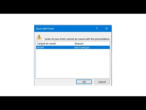 Some of your fonts cannot be saved with the presentation in Ms PowerPoint - How To Fix Error ⚠️