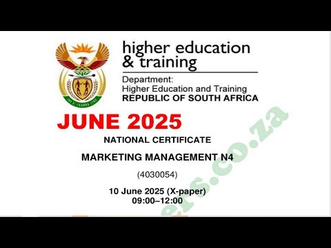 MARKETING MANAGEMENT N4 JUNE 2025 QUESTION 6