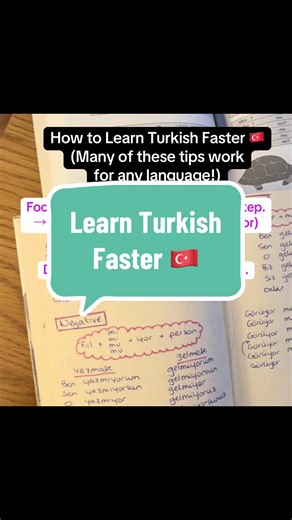 Learning Turkish (or any language!) doesn’t have to be hard. Start small, stay consistent, and watch your skills grow! ✨🇹🇷 #LearnTurkish #LanguageLearning #StudyWithMe #türkçe #turkishlanguage