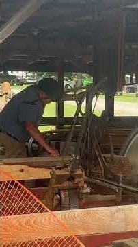Steam Tractor Powered Saw Mill Demo at Williams Grove